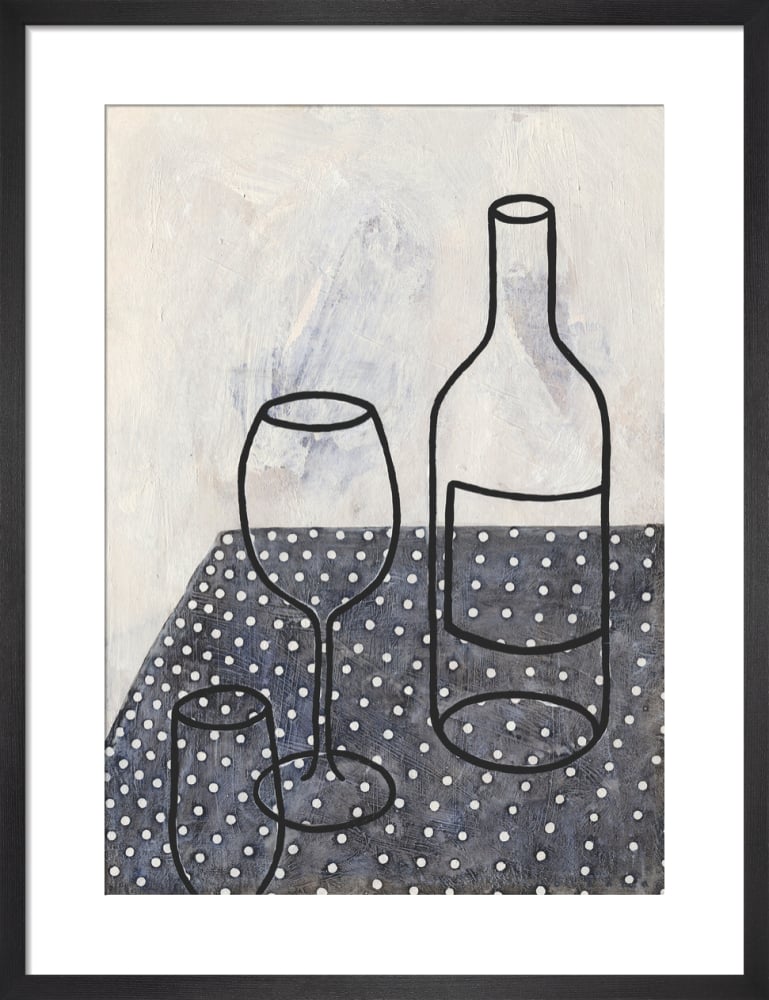 Cabernet on Spotted Cloth by Bianca Harrington. Framed art print.