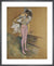 A Dancer adjusting her Leotard by Henri de Toulouse-Lautrec. Framed art print.