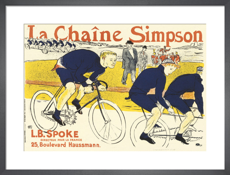 La Chaîne Simpson, 1896 by Henri de Toulouse-Lautrec. Framed art print.