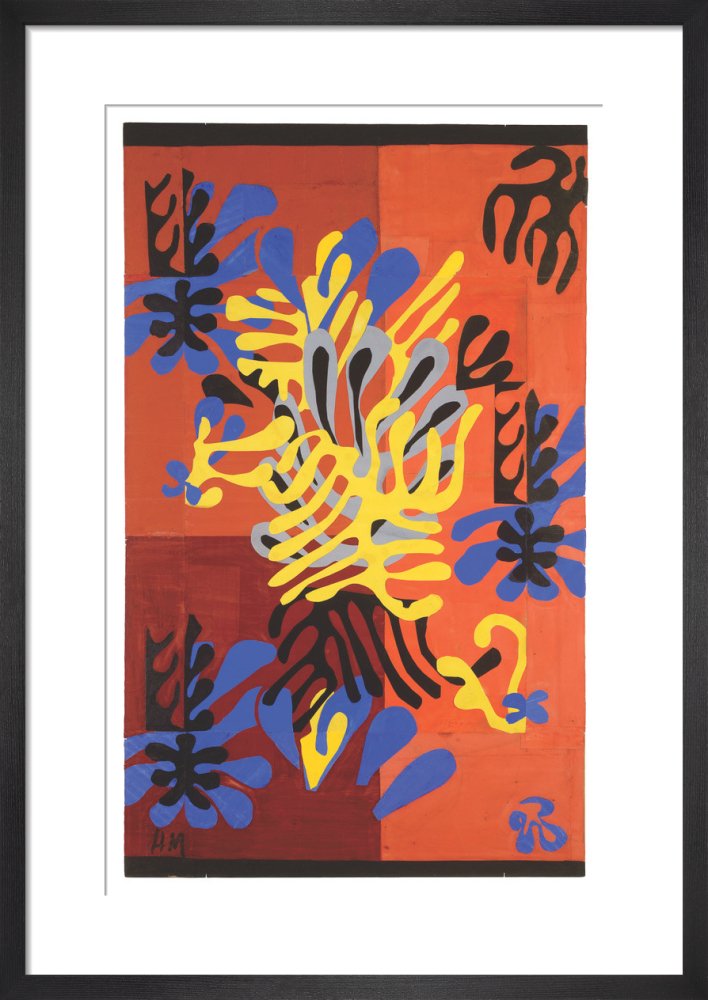 Mimosa, 1949-1951 by Henri Matisse. Framed art print.