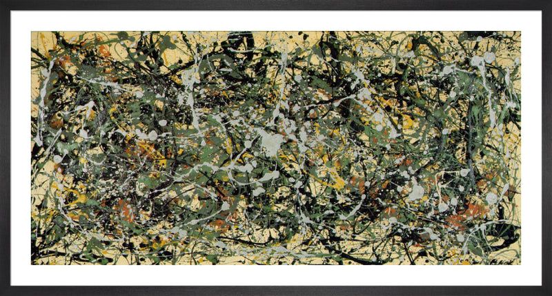 Number 8, 1949 by Jackson Pollock. Framed art print.