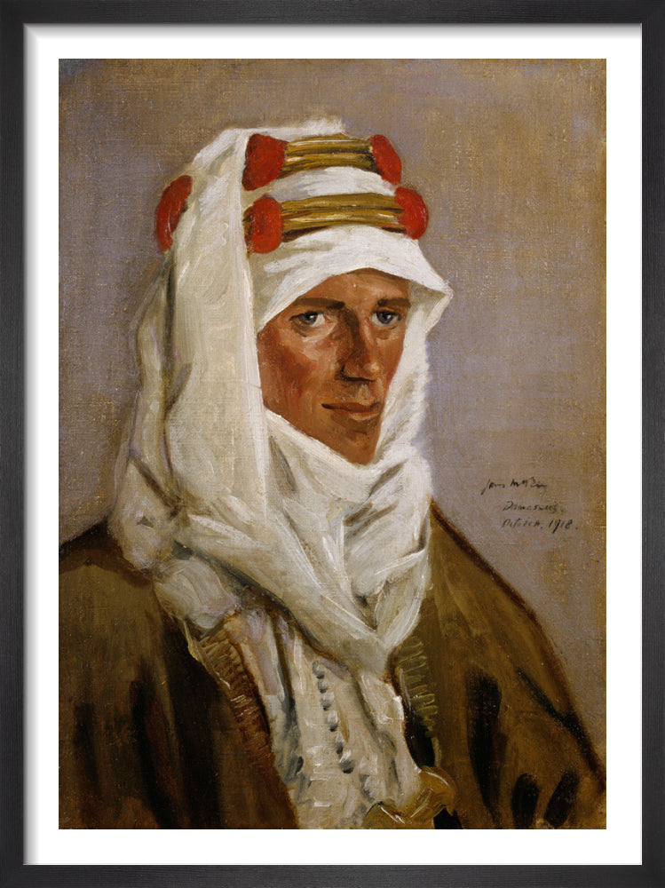 Lieutenant-Colonel T E Lawrence, CB, DSO, 1918 by James McBey. Framed art print.
