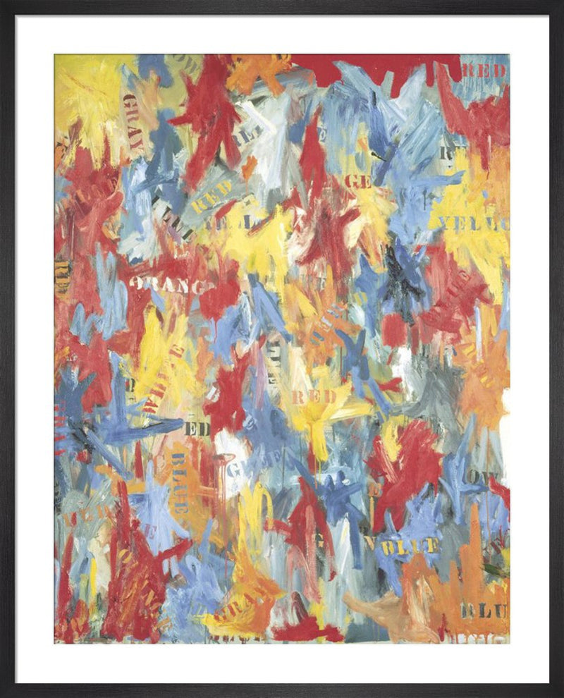 False Start, 1959 by Jasper Johns. Framed art print.