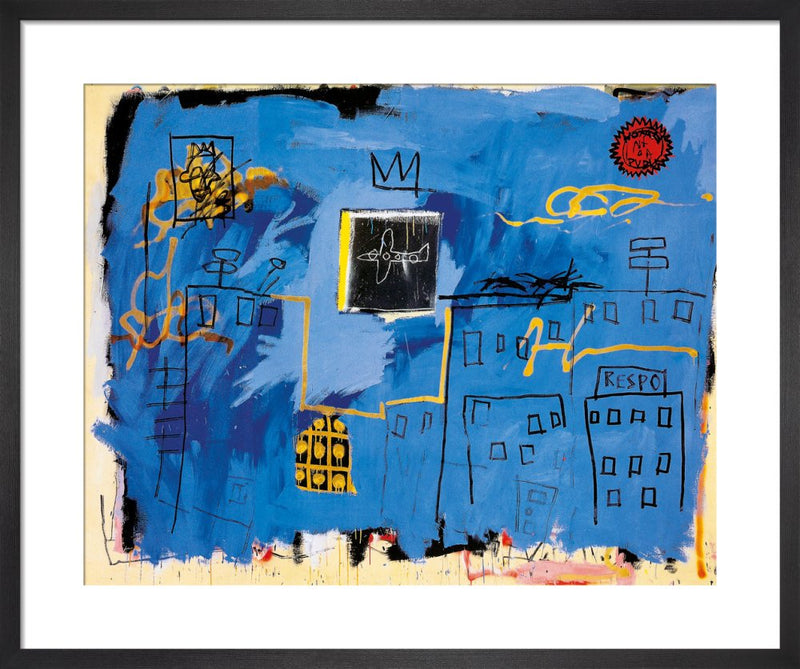 Untitled, 1981 by Jean-Michel Basquiat. Framed art print.