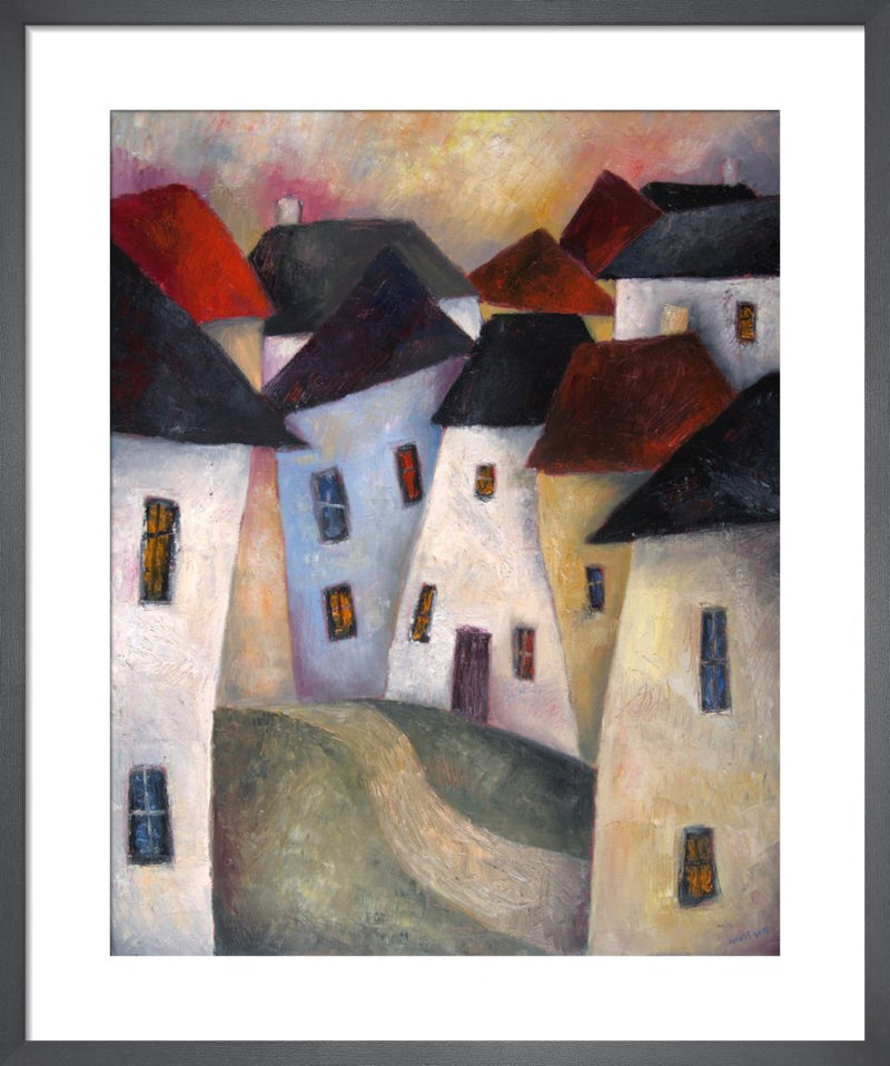 The Way to Town by Jeremy Mayes. Framed art print.