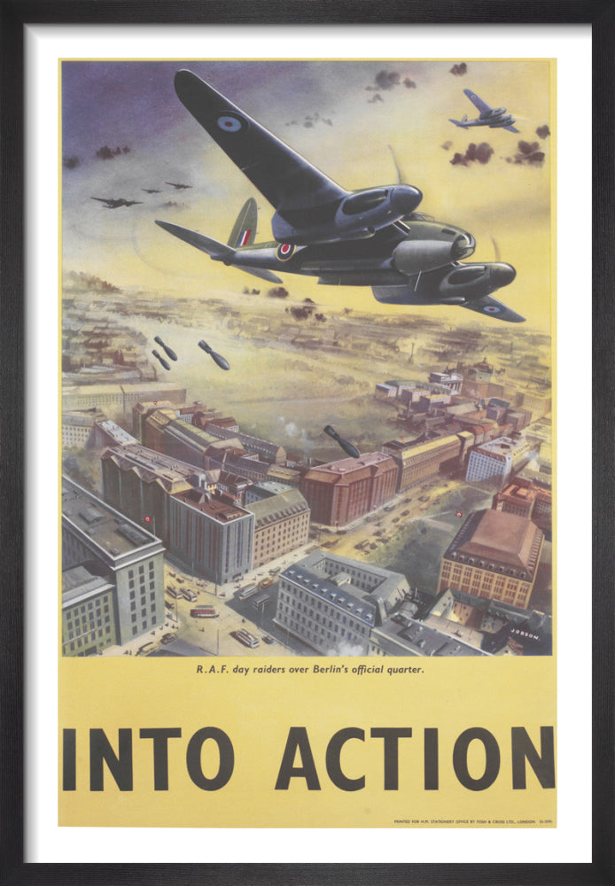 Into Action by Jobson. Framed art print.