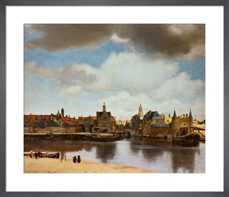 View of Delft, c.1660 by Johannes Vermeer. Framed art print.