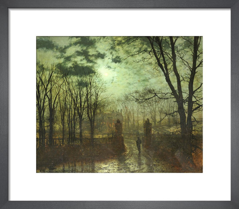 At the Park Gate by John Atkinson Grimshaw. Framed art print.
