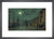 City Docks by Moonlight by John Atkinson Grimshaw. Framed art print.