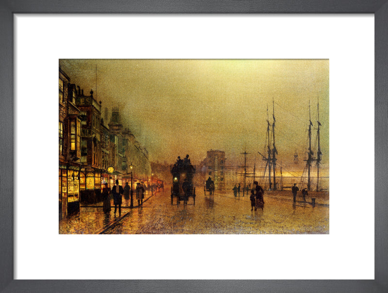 Glasgow by John Atkinson Grimshaw. Framed art print.