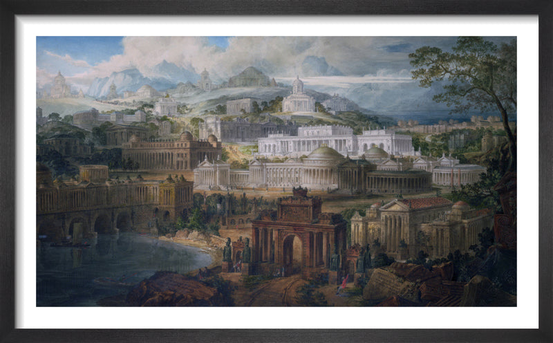 Architectural Visions of Early Fancy in the Gay Morning of Youth and Dreams in the Evening of Life by Joseph M Gandy. Framed art print.