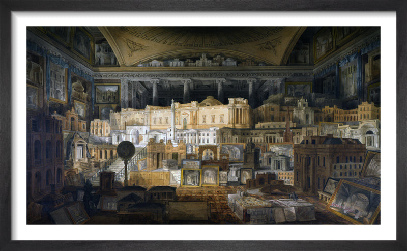 Various designs [by John Soane] for Public and Private Buildings 1780-1815 by Joseph M Gandy. Framed art print.