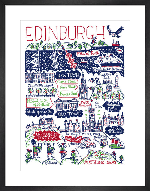Edinburgh by Julia Gash. Framed art print.