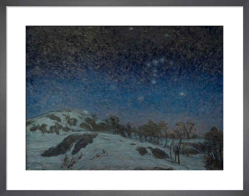 Winter Night 1907 by Karl Nordstrom. Framed art print.