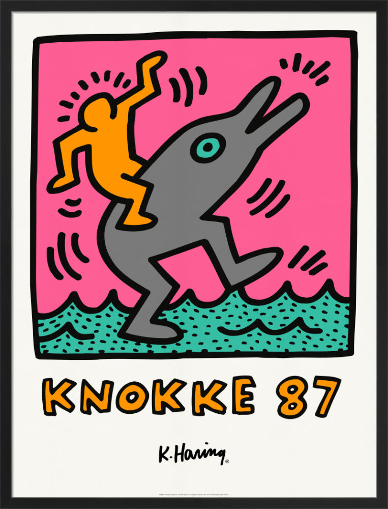 Casino Knokke 87 by Keith Haring. Unframed art print.