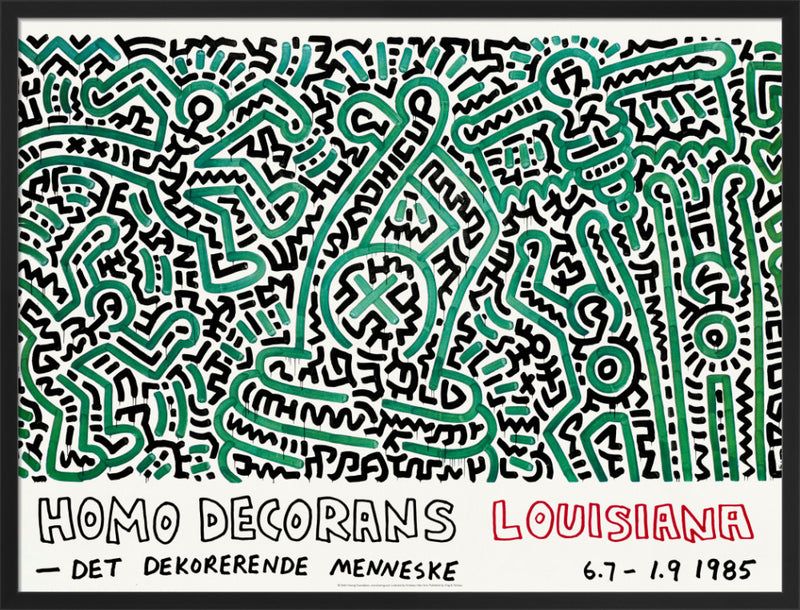 Homo Decorans Lousiana 1985 by Keith Haring. Unframed art print.