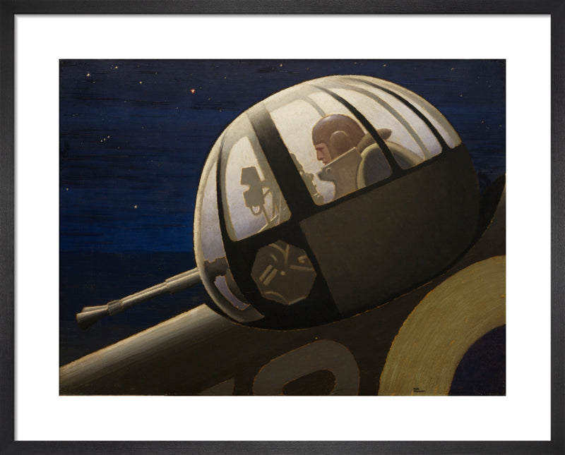 An Air Gunner in Action Turret by Keith Henderson. Framed art print.