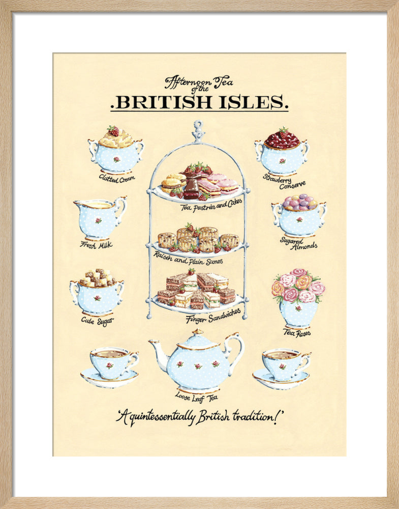 Afternoon Tea by Kelly Hall. Framed art print.