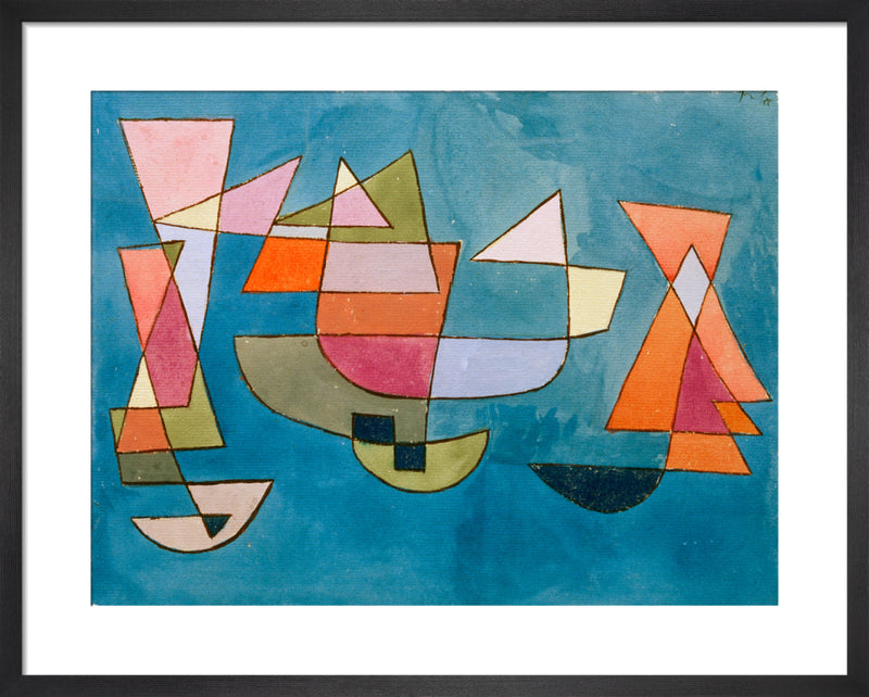 Sailing Boats, 1927 by Paul Klee. Framed art print.