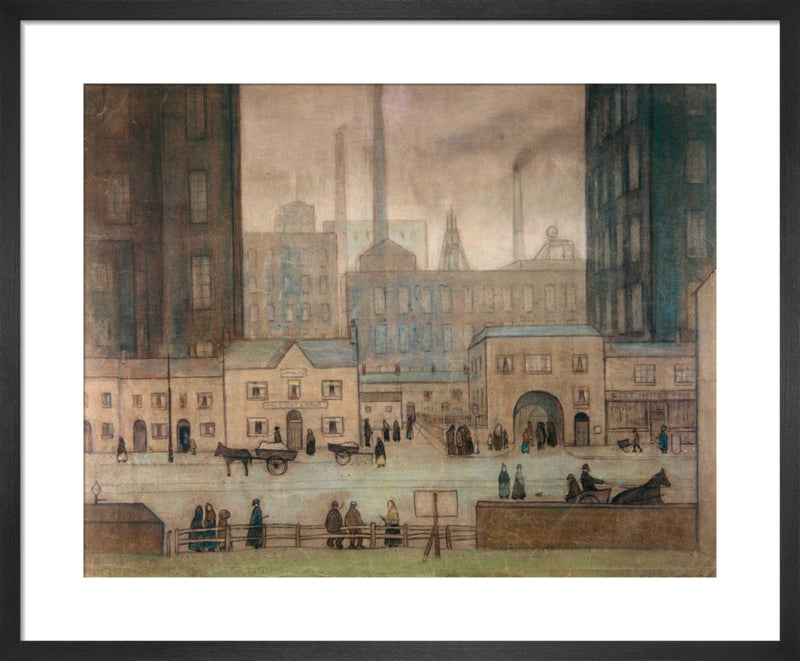 Coming From The Mill, c.1917-18 by L.S. Lowry. Framed art print.