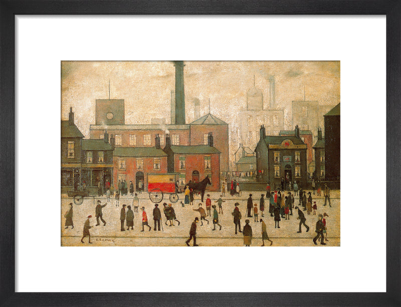 Coming Home from the Mill by L.S. Lowry. Framed art print.