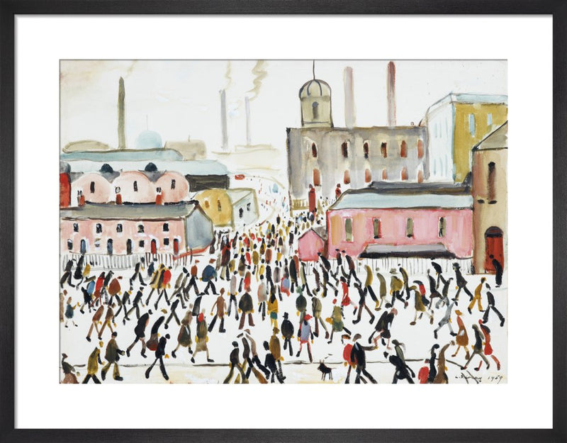 Going To Work, 1959 by L.S. Lowry. Framed art print.