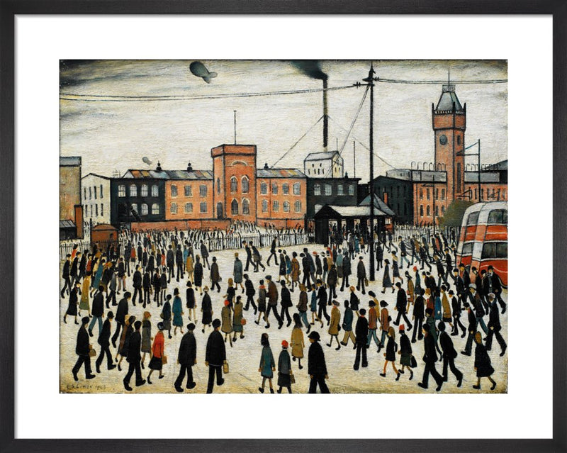 Going to Work by L.S. Lowry. Framed art print.
