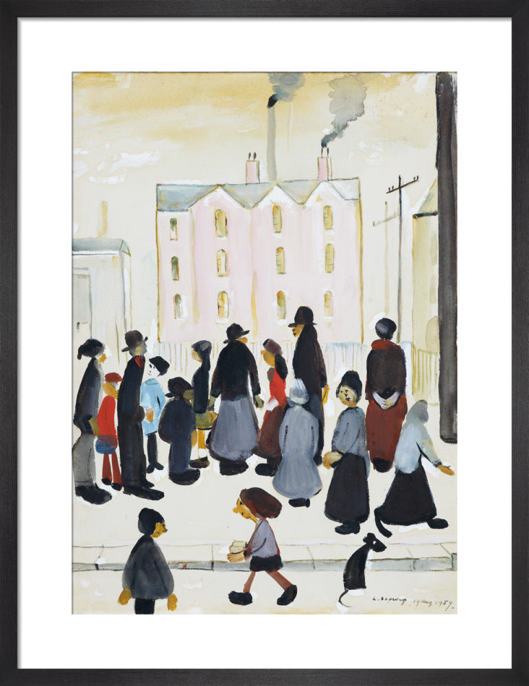 Group Of People, 1959 by L.S. Lowry. Framed art print.