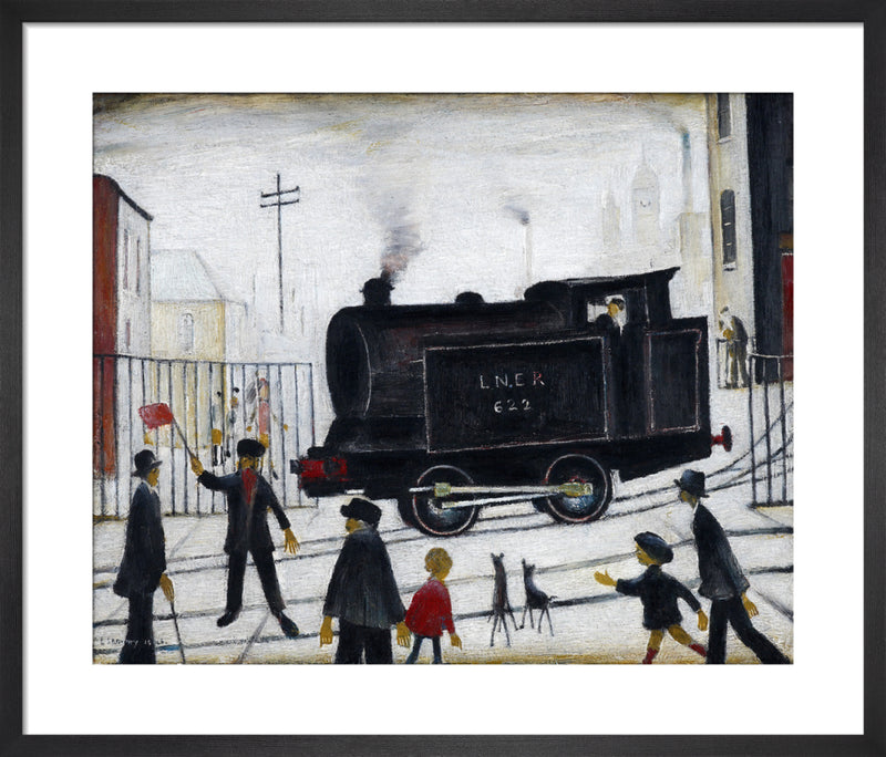 Level Crossing, 1946 by L.S. Lowry. Framed art print.