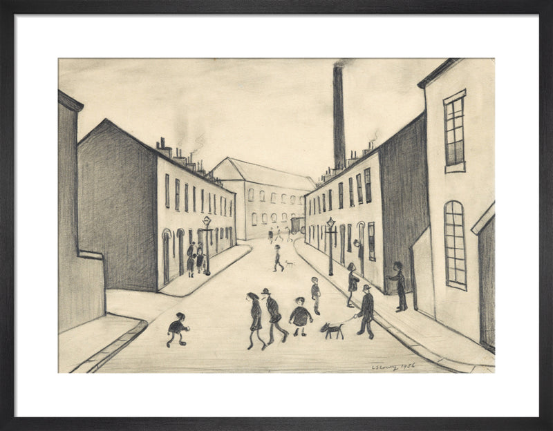 North James Henry Street, Salford, 1956 by L.S. Lowry. Framed art print.