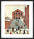 Old Church and Steps by L.S. Lowry. Framed art print.
