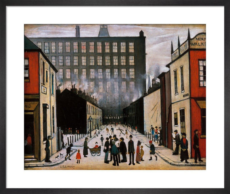 Street Scene (Pendlebury) by L.S. Lowry. Framed art print.