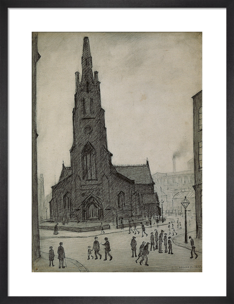 Street Scene (St Simon's Church), 1927 by L.S. Lowry. Framed art print.