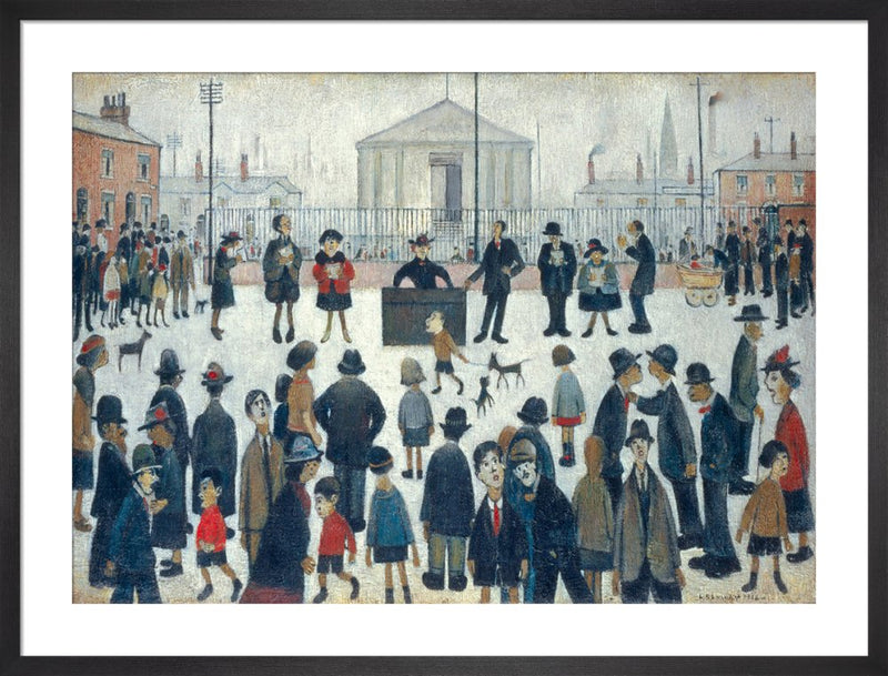The Prayer Meeting by L.S. Lowry. Framed art print.