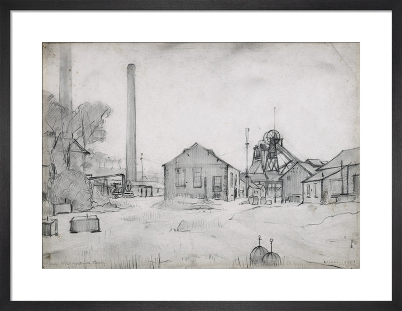 Wet Earth Colliery, Dixon Fold, 1925 by L.S. Lowry. Framed art print.