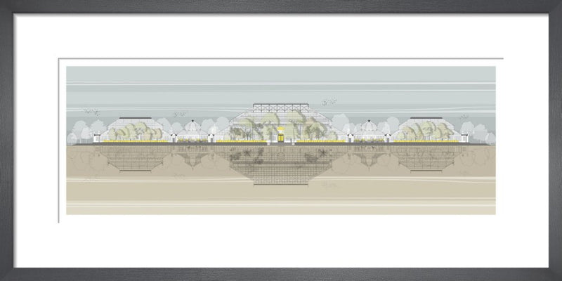London Kew Gardens by Linescapes. Framed art print.