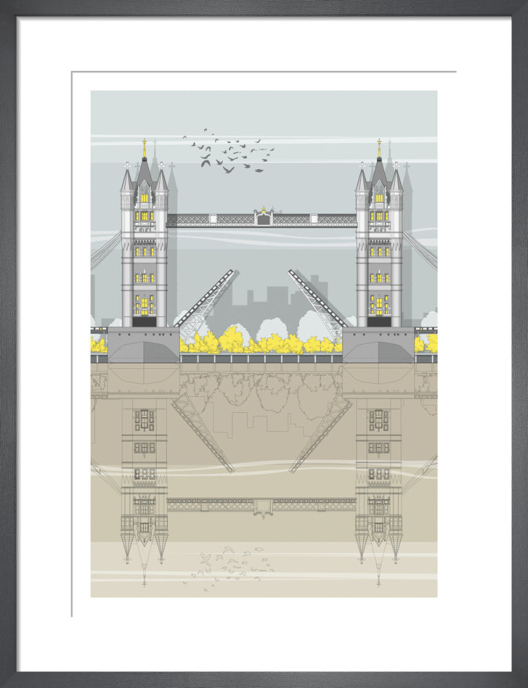 London Tower Bridge by Linescapes. Framed art print.