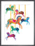 Carousel Horses by Louise Cunningham. Framed art print.