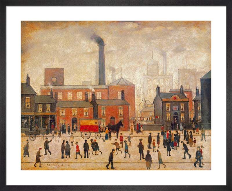 Coming Home from the Mill by L.S. Lowry. Framed art print.