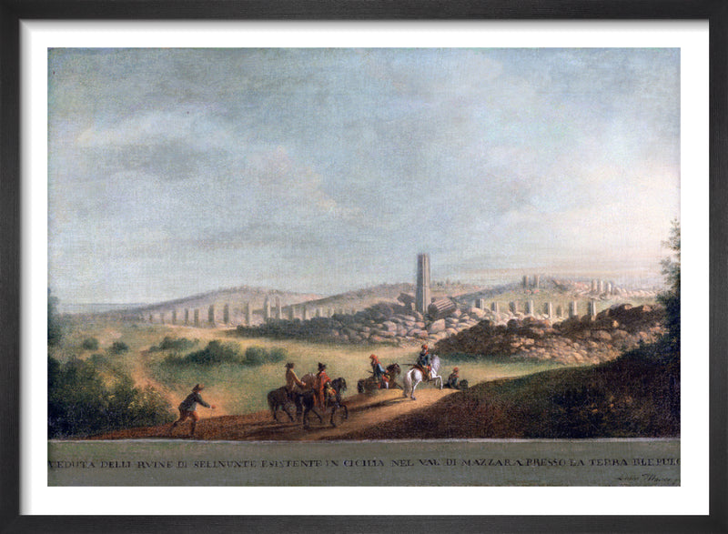 View of the Ruins of Selinunte (6 of 6) by Luigi Mayer. Framed art print.