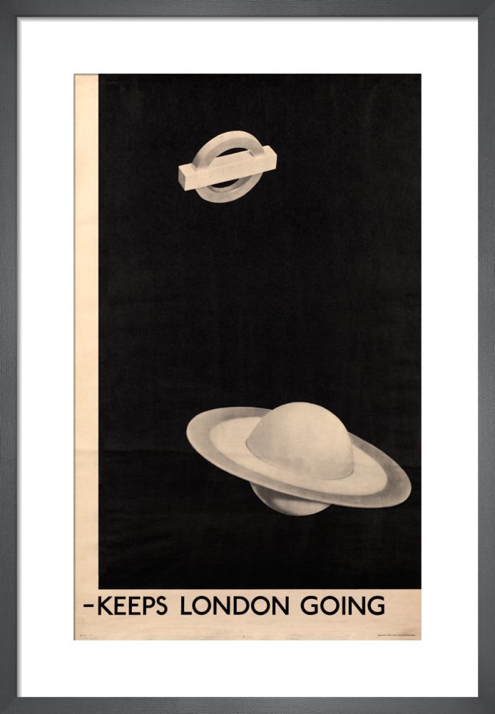 Keeps London going, 1938 by Man Ray. Framed art print.