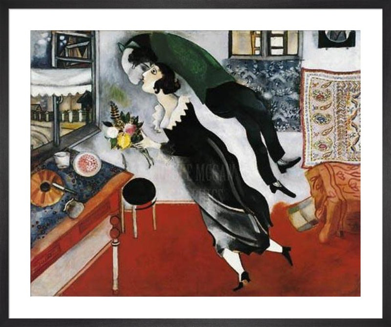 Birthday by Marc Chagall. Framed art print.