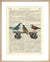 Birds on a Skateboard by Marion McConaghie. Framed art print.