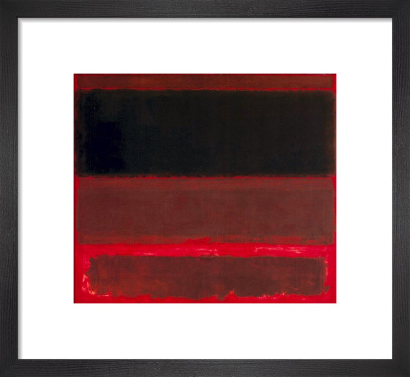 Four Darks in Red, 1958 by Mark Rothko. Framed art print.