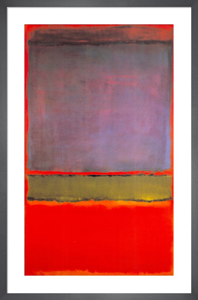 No. 6 (Violet, Green, & Red), 1951 by Mark Rothko. Framed art print.