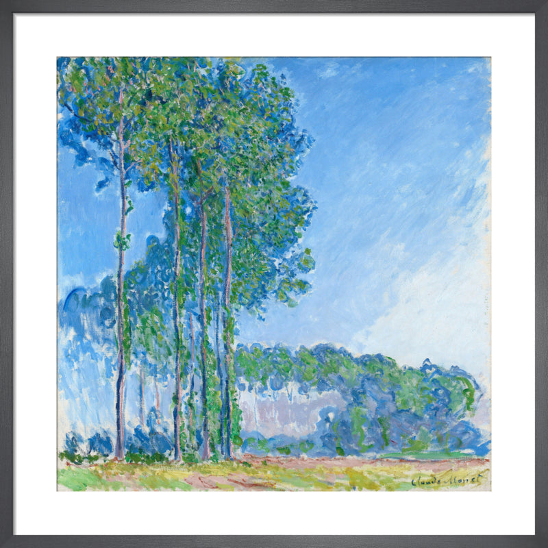 Les Peupliers, 1891 by Claude Monet. Framed art print.