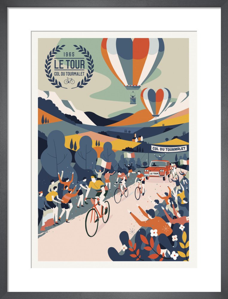 Col du Tourmalet by Neil Stevens. Framed art print.