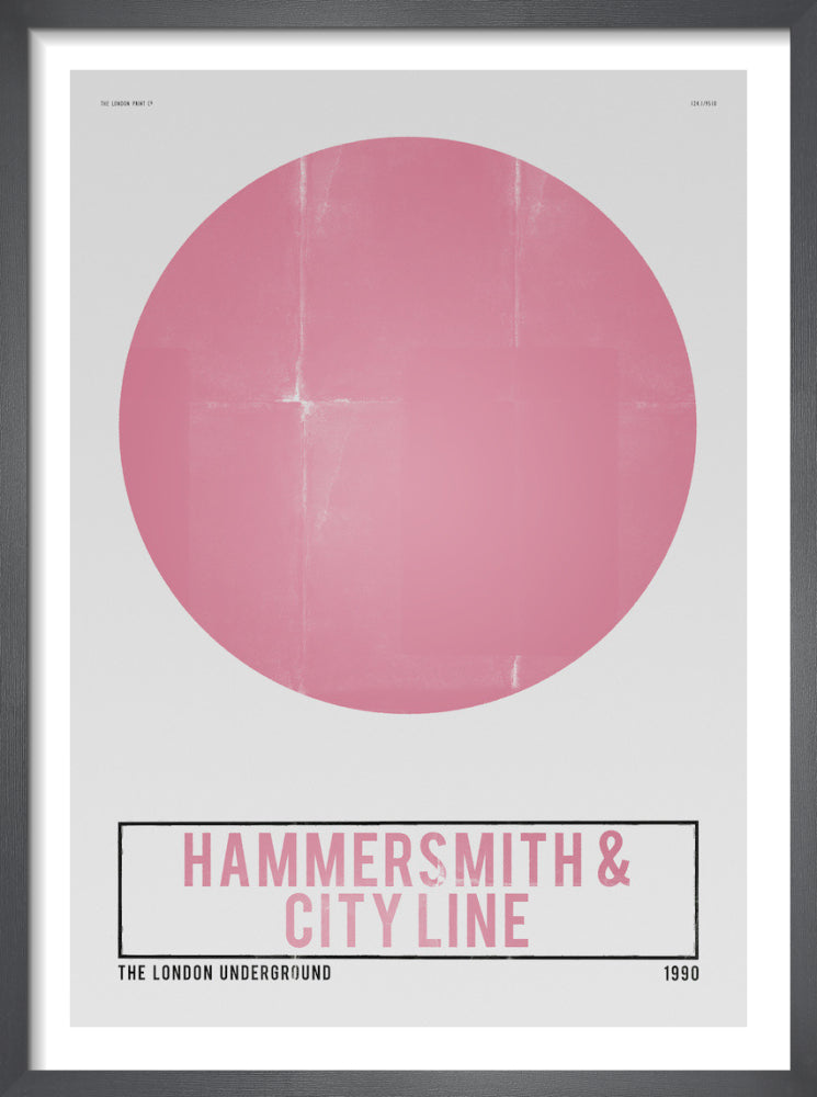 Hammersmith & City Line by Nick Cranston. Framed art print.