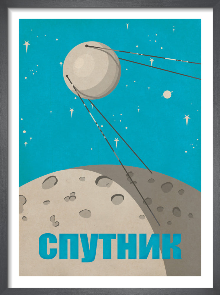 Sputnik by Nick Cranston. Framed art print.