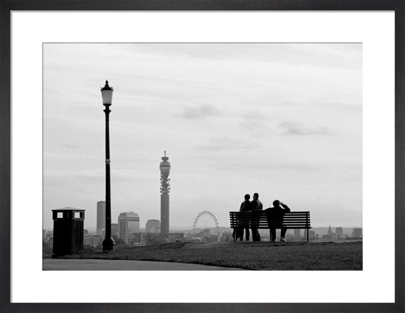 Primrose Hill view by Niki Gorick. Framed art print.